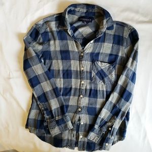 Aeropostale Design Blue and Grey Plaid Shirt